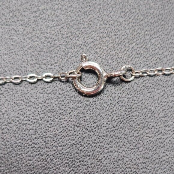 Silver Teardrop Pendant With 1 Carat Dancing Moissanite on 17.5" Chain - Picture 6 of 6